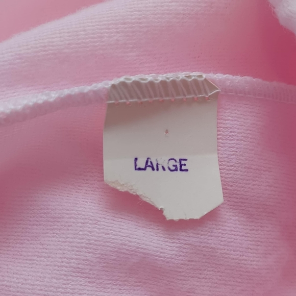 Vtg Katz W/Tags PJs Wns Lg  Pink Embroidered Flowers Eyelets PJ's 2 Piece Granny - Picture 10 of 11